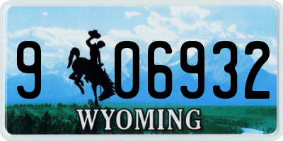 WY license plate 906932