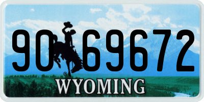 WY license plate 9069672