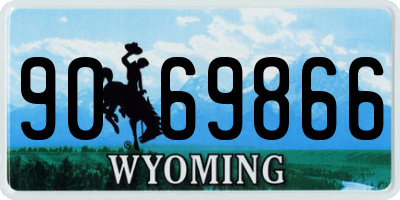 WY license plate 9069866