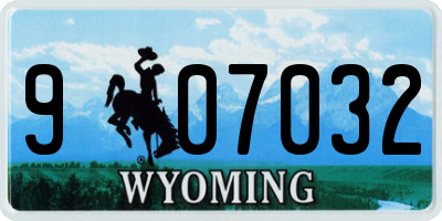 WY license plate 907032
