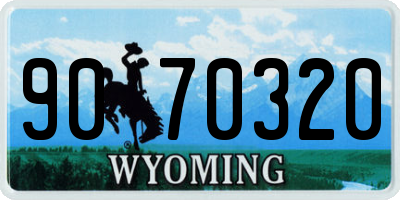 WY license plate 9070320