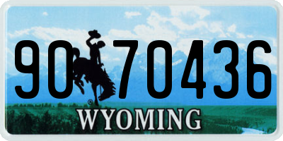 WY license plate 9070436