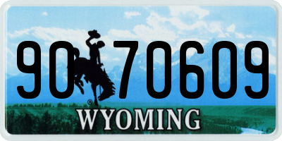 WY license plate 9070609