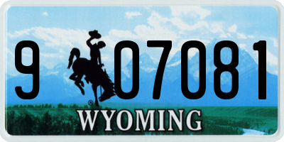 WY license plate 907081