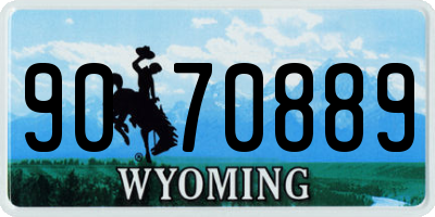 WY license plate 9070889