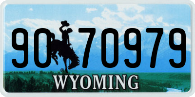 WY license plate 9070979
