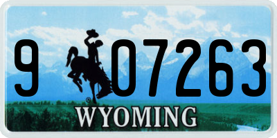 WY license plate 907263