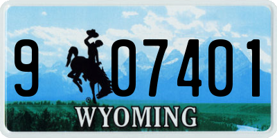 WY license plate 907401