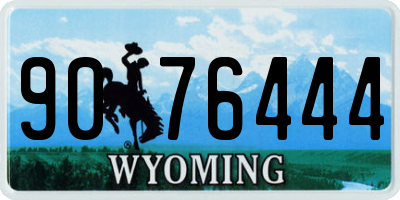 WY license plate 9076444
