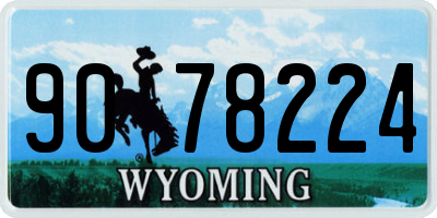WY license plate 9078224