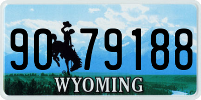 WY license plate 9079188