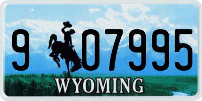 WY license plate 907995