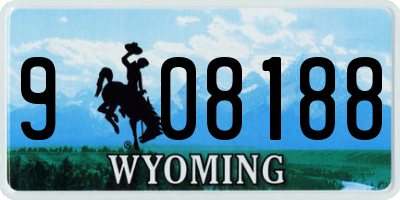 WY license plate 908188