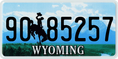 WY license plate 9085257