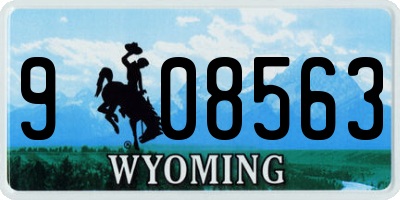 WY license plate 908563