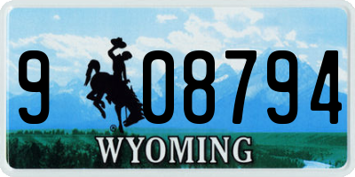 WY license plate 908794
