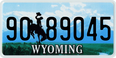 WY license plate 9089045