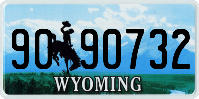 WY license plate 9090732