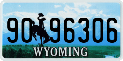 WY license plate 9096306