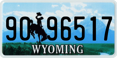 WY license plate 9096517