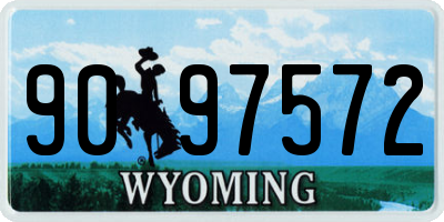 WY license plate 9097572