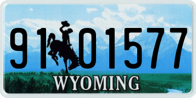 WY license plate 9101577