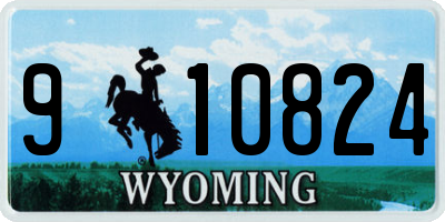 WY license plate 910824