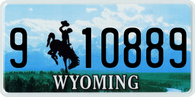 WY license plate 910889