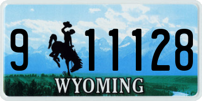 WY license plate 911128