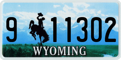 WY license plate 911302