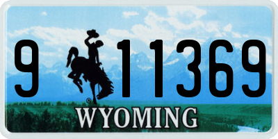 WY license plate 911369