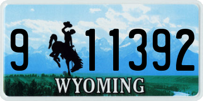 WY license plate 911392