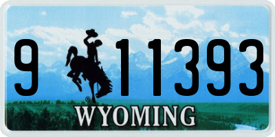 WY license plate 911393