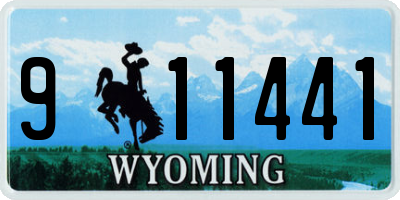 WY license plate 911441