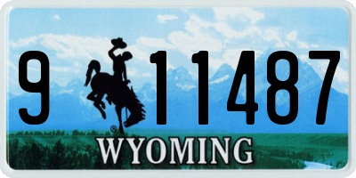 WY license plate 911487