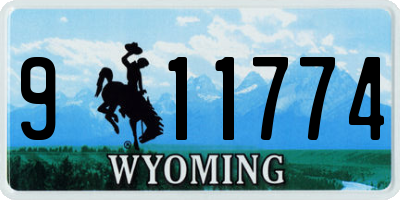 WY license plate 911774