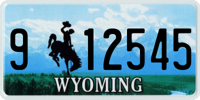 WY license plate 912545