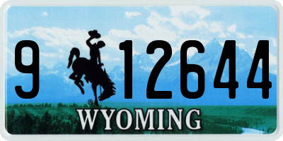 WY license plate 912644