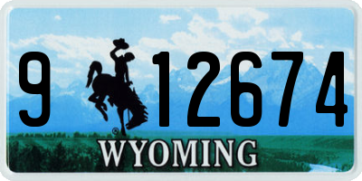 WY license plate 912674