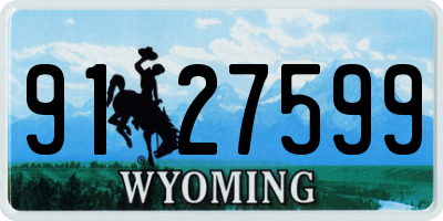 WY license plate 9127599