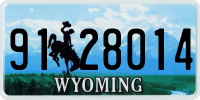WY license plate 9128014