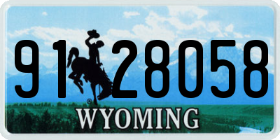 WY license plate 9128058