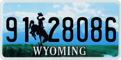 WY license plate 9128086