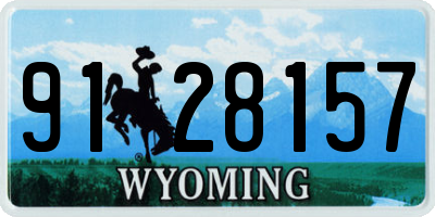 WY license plate 9128157