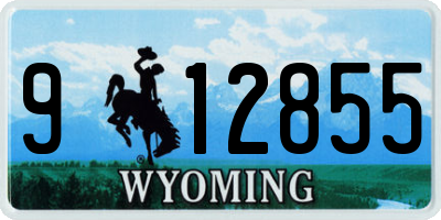 WY license plate 912855