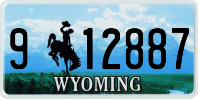 WY license plate 912887