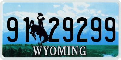 WY license plate 9129299