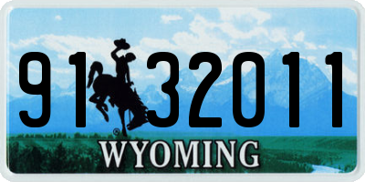 WY license plate 9132011