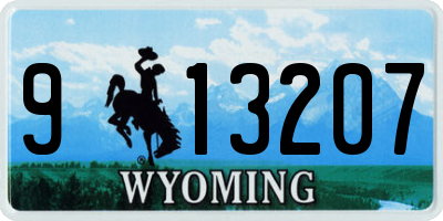 WY license plate 913207