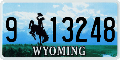 WY license plate 913248